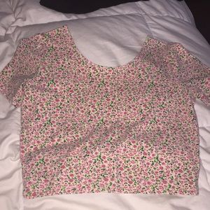 American apparel floral crop top